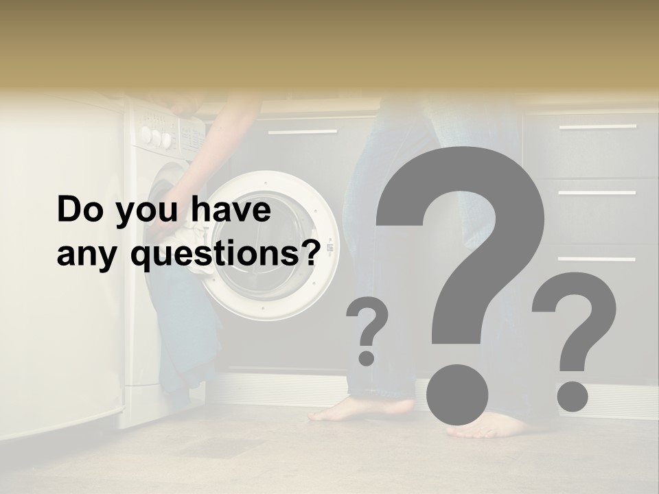 Concept Man Putting His Laundry Into The Washing Machine PowerPoint Template