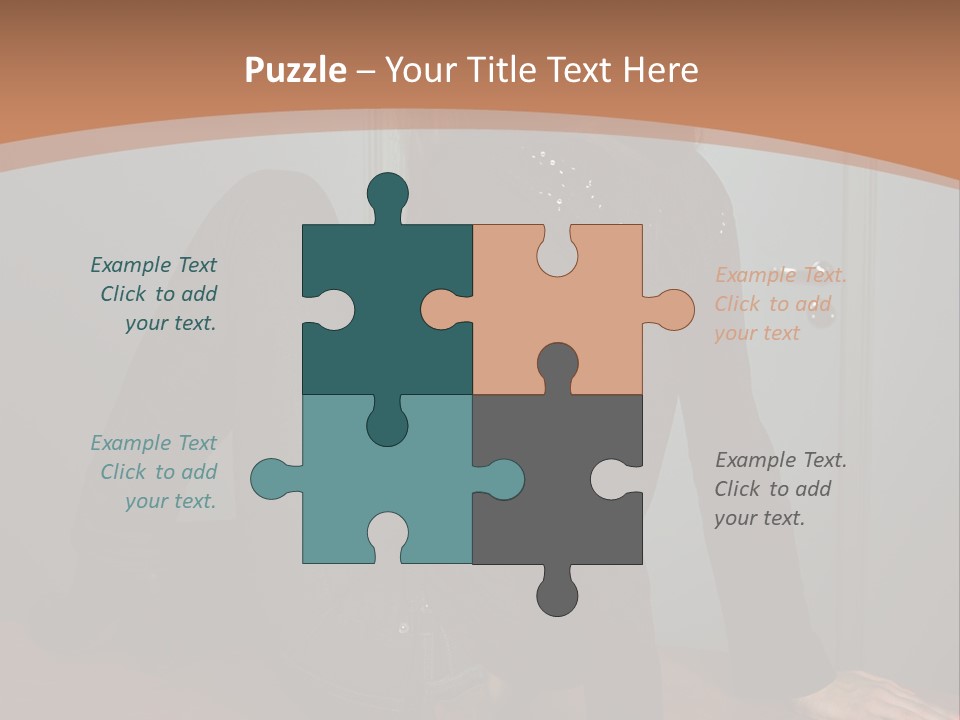 Portrait Of A Beautiful Young Woman PowerPoint Template