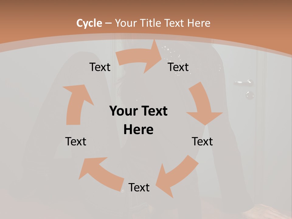 Portrait Of A Beautiful Young Woman PowerPoint Template