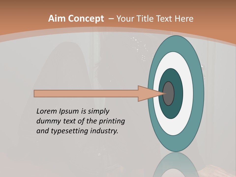 Portrait Of A Beautiful Young Woman PowerPoint Template