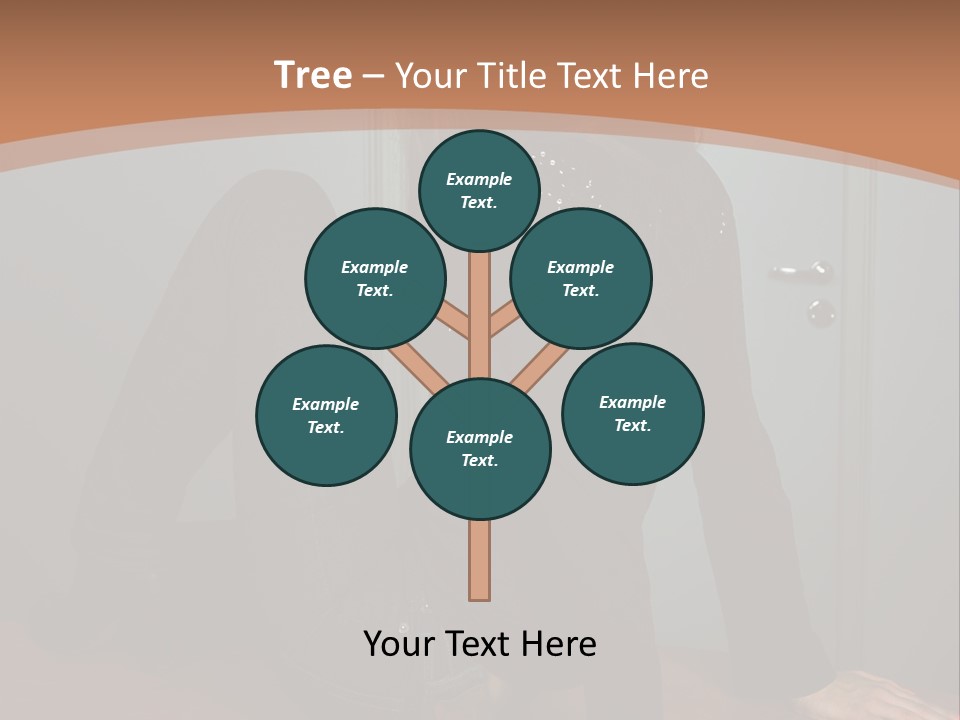 Portrait Of A Beautiful Young Woman PowerPoint Template