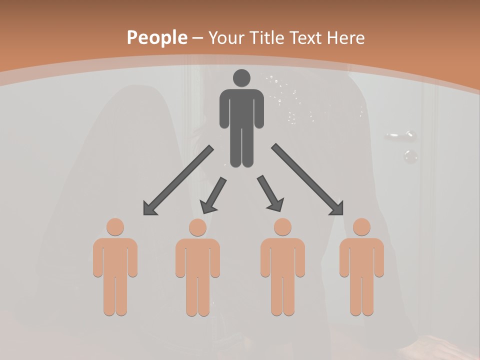 Portrait Of A Beautiful Young Woman PowerPoint Template