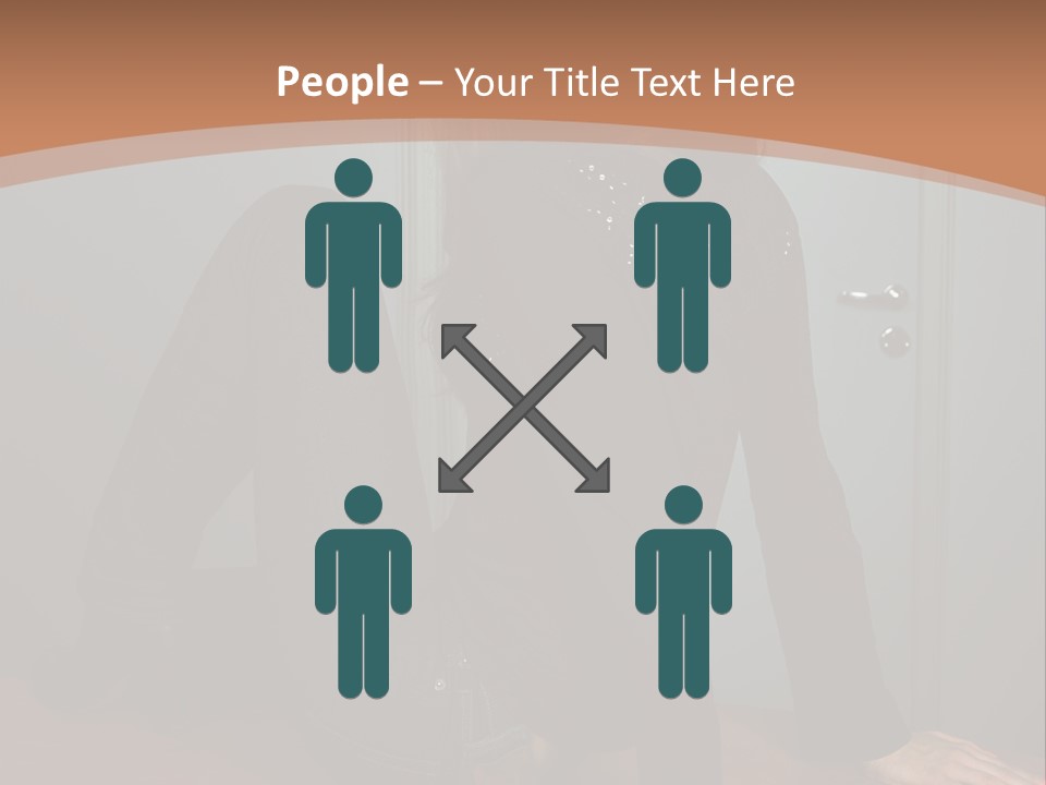 Portrait Of A Beautiful Young Woman PowerPoint Template