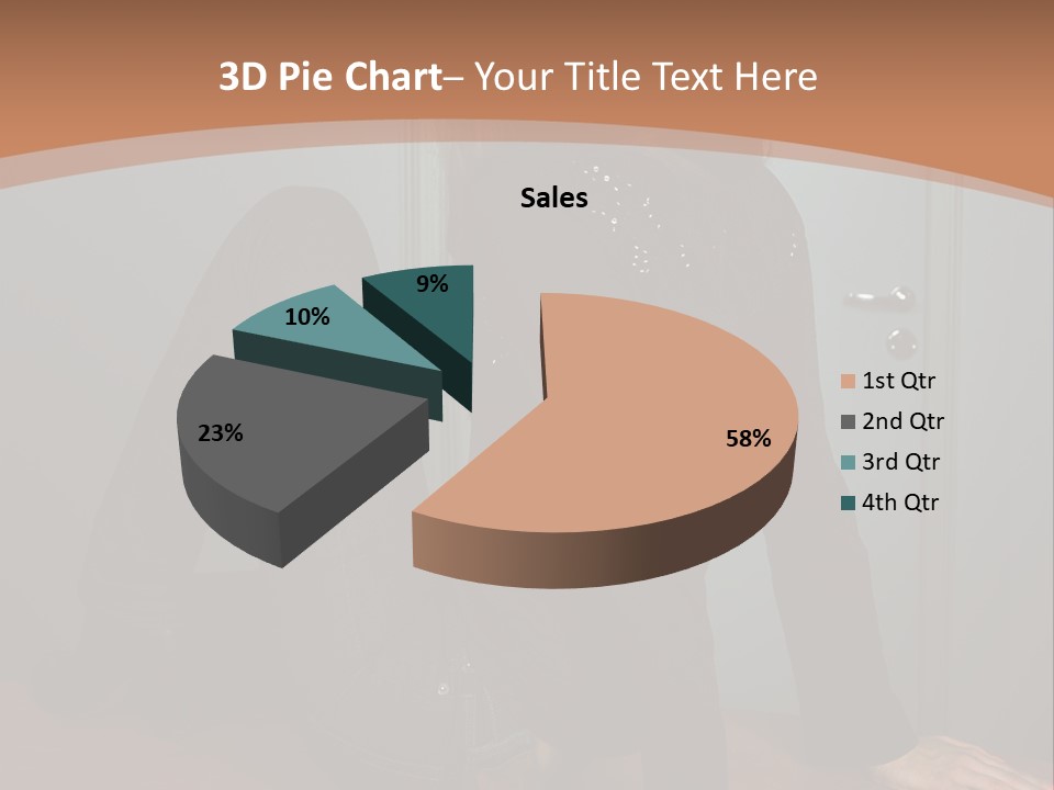 Portrait Of A Beautiful Young Woman PowerPoint Template