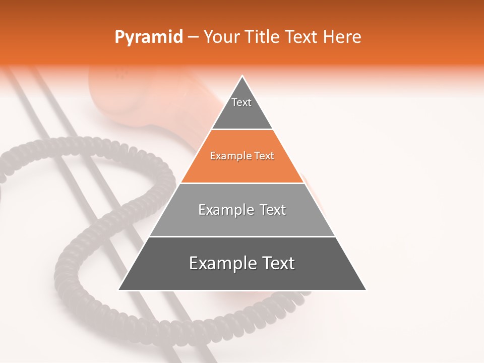 Telephone Receiver And Cord, Isolated On White Background PowerPoint Template