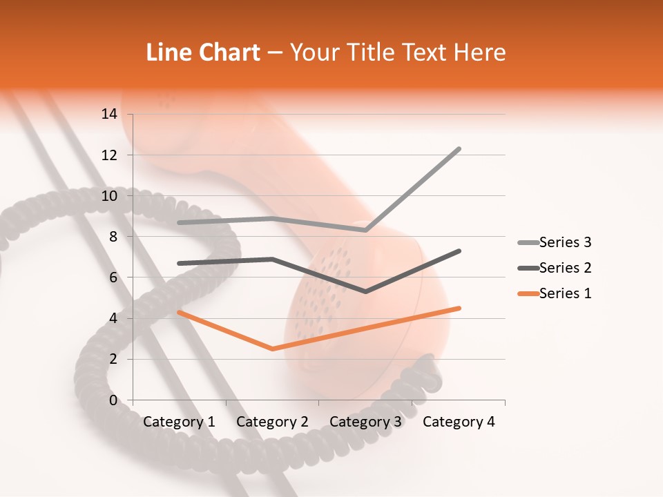 Telephone Receiver And Cord, Isolated On White Background PowerPoint Template