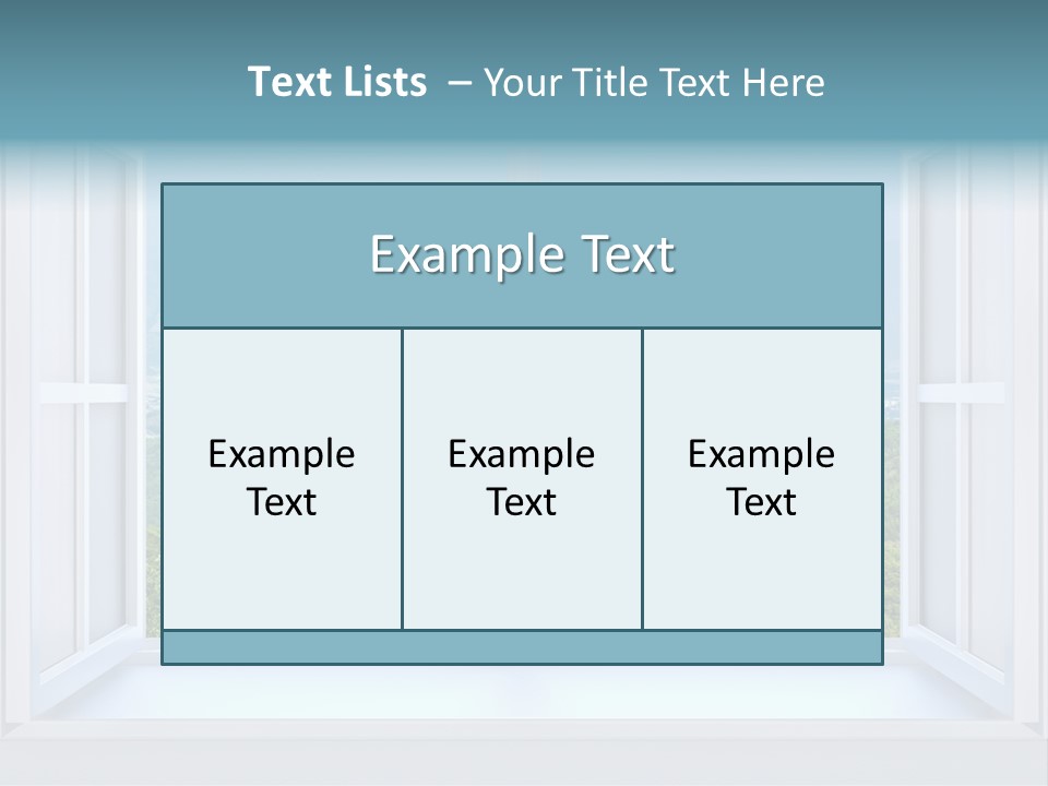 The Nature Behind A Window 3D Render With Inserted Photo PowerPoint Template