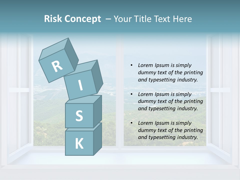 The Nature Behind A Window 3D Render With Inserted Photo PowerPoint Template