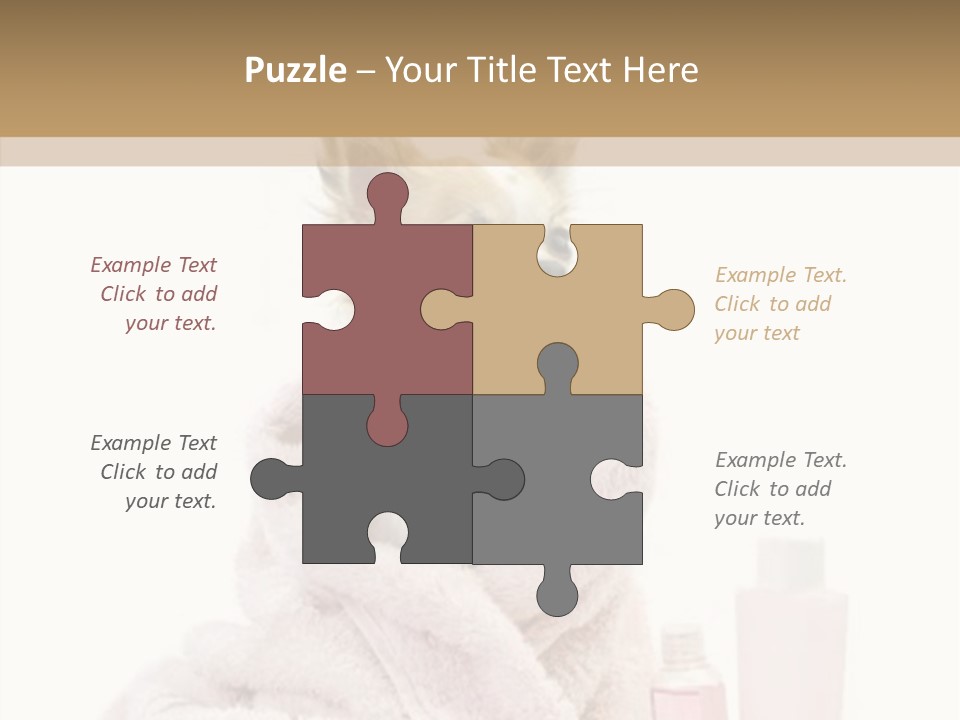 Sweet Chihuahua With Spa Accessories And Pink Towel Isolated On White Background PowerPoint Template