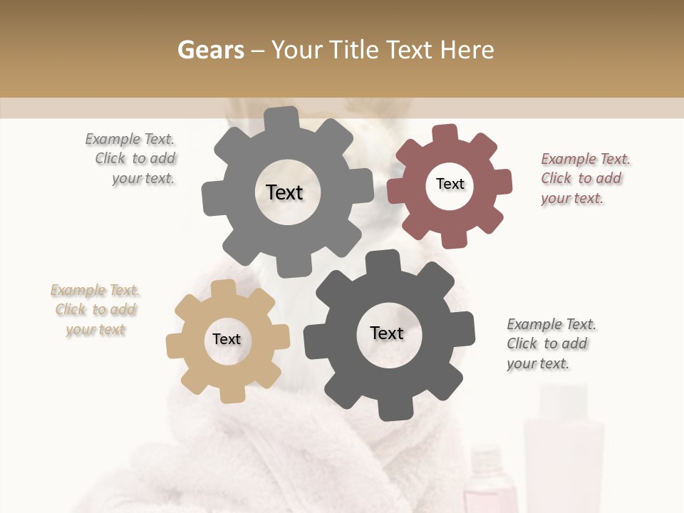 Sweet Chihuahua With Spa Accessories And Pink Towel Isolated On White Background PowerPoint Template