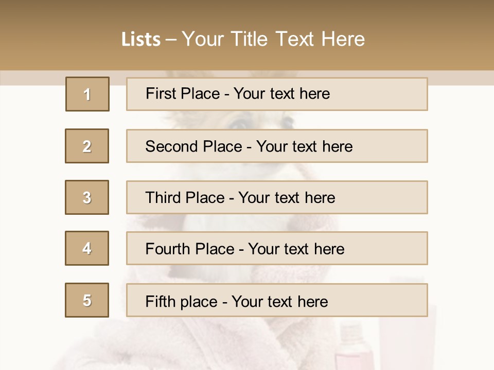 Sweet Chihuahua With Spa Accessories And Pink Towel Isolated On White Background PowerPoint Template