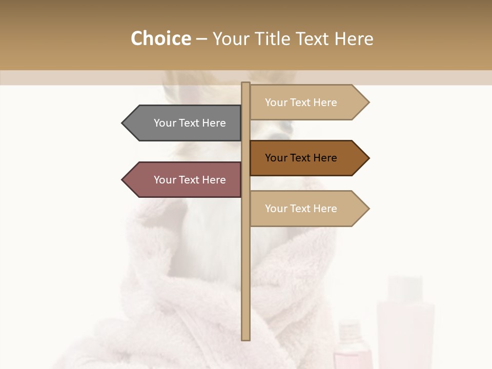 Sweet Chihuahua With Spa Accessories And Pink Towel Isolated On White Background PowerPoint Template