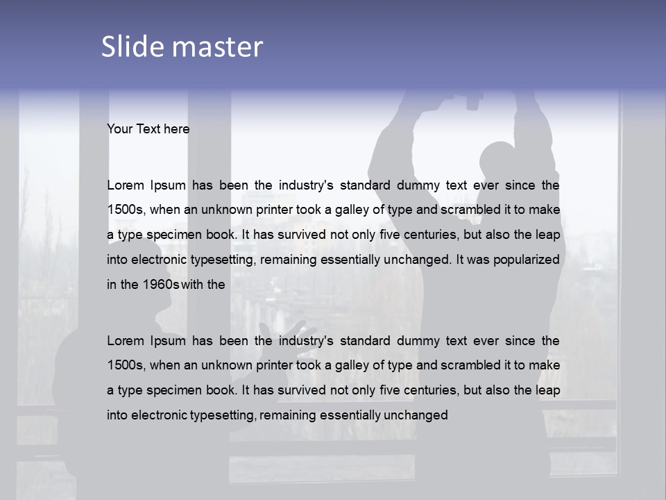 Installation Of A Window On A Background Of The House PowerPoint Template