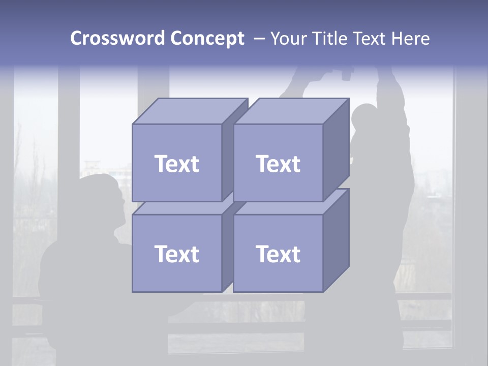 Installation Of A Window On A Background Of The House PowerPoint Template