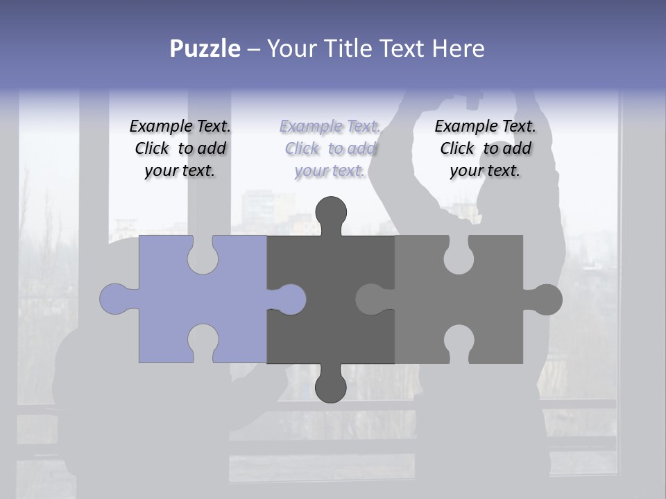 Installation Of A Window On A Background Of The House PowerPoint Template