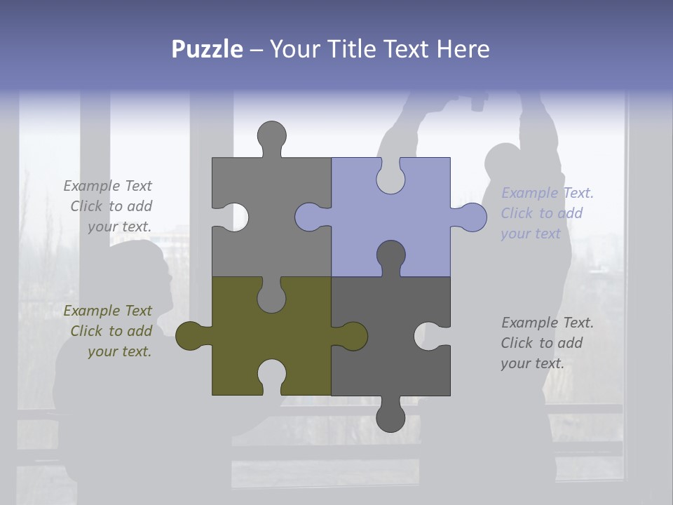 Installation Of A Window On A Background Of The House PowerPoint Template