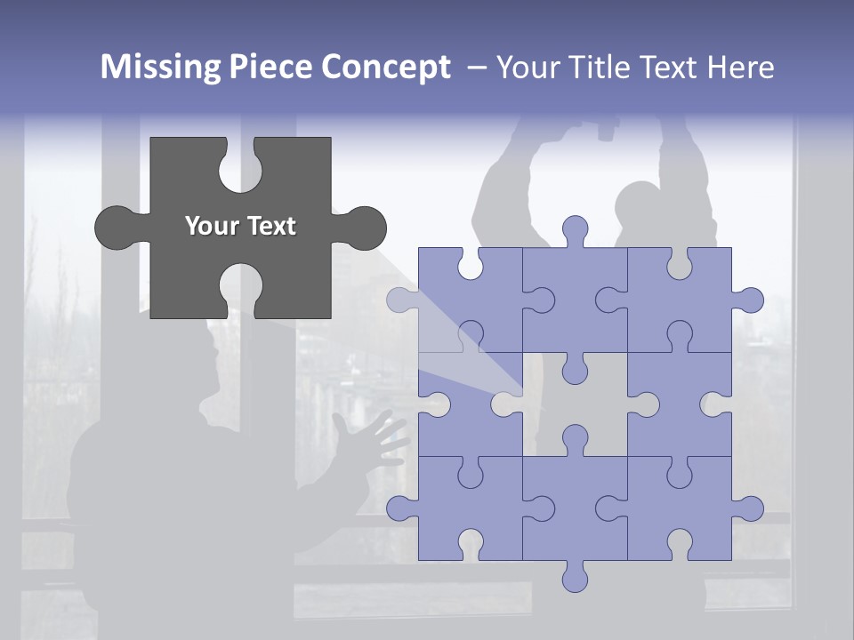 Installation Of A Window On A Background Of The House PowerPoint Template