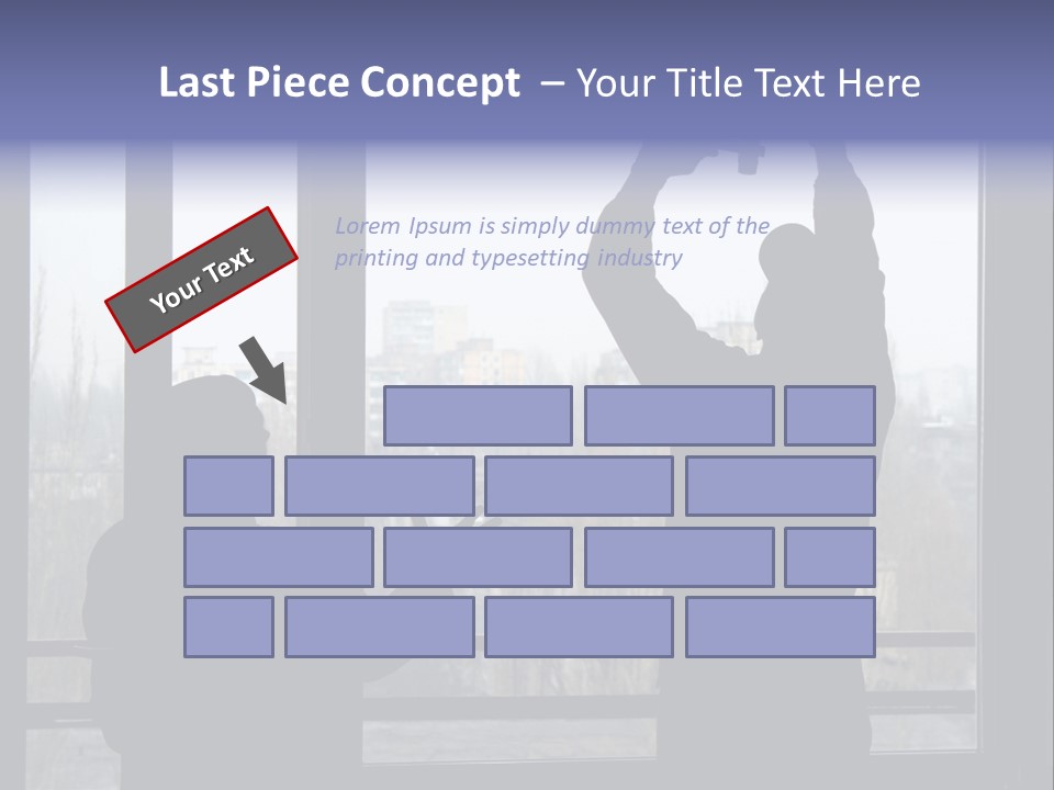 Installation Of A Window On A Background Of The House PowerPoint Template