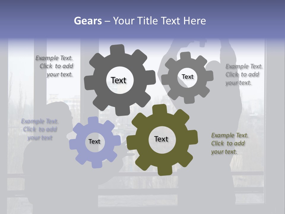 Installation Of A Window On A Background Of The House PowerPoint Template