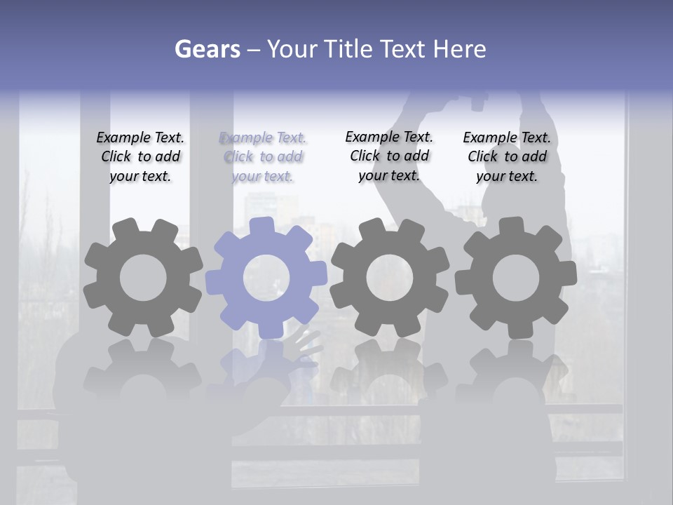 Installation Of A Window On A Background Of The House PowerPoint Template