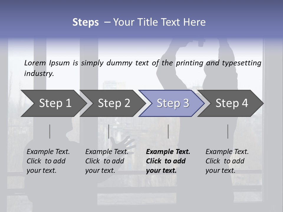 Installation Of A Window On A Background Of The House PowerPoint Template
