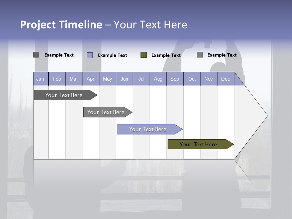 Installation Of A Window On A Background Of The House PowerPoint Template