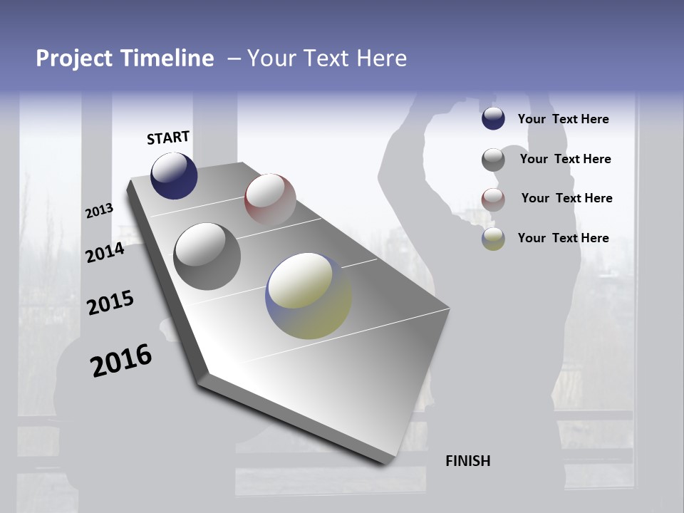 Installation Of A Window On A Background Of The House PowerPoint Template