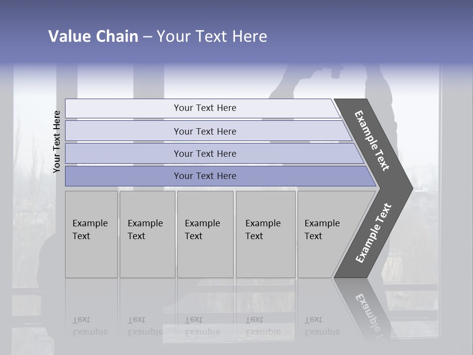 Installation Of A Window On A Background Of The House PowerPoint Template