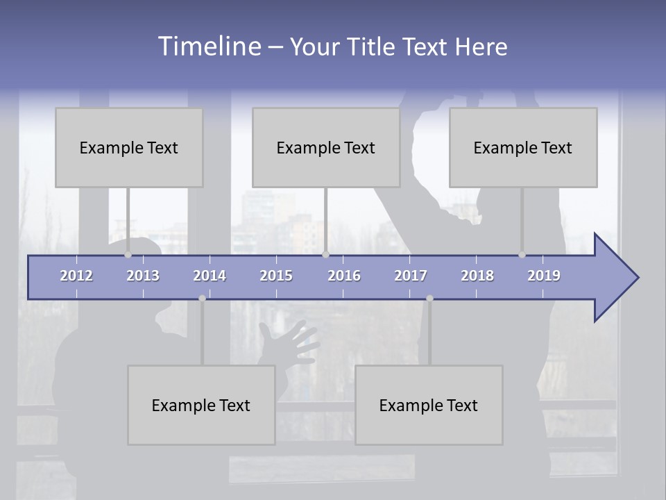 Installation Of A Window On A Background Of The House PowerPoint Template