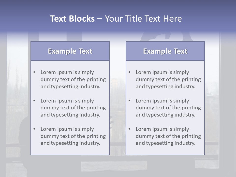 Installation Of A Window On A Background Of The House PowerPoint Template
