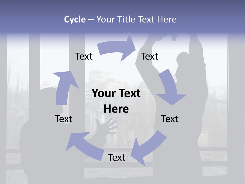 Installation Of A Window On A Background Of The House PowerPoint Template