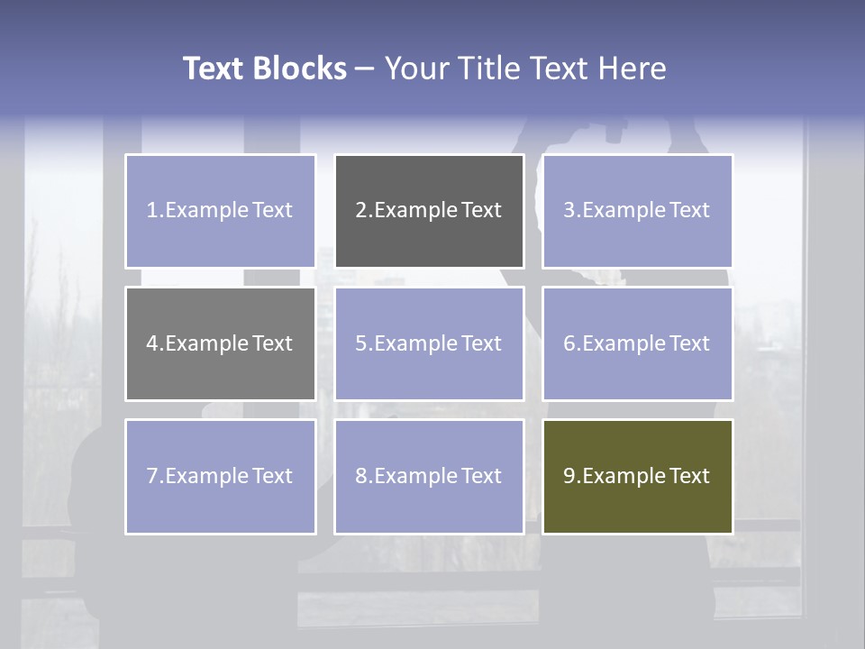 Installation Of A Window On A Background Of The House PowerPoint Template