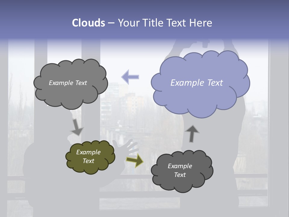 Installation Of A Window On A Background Of The House PowerPoint Template