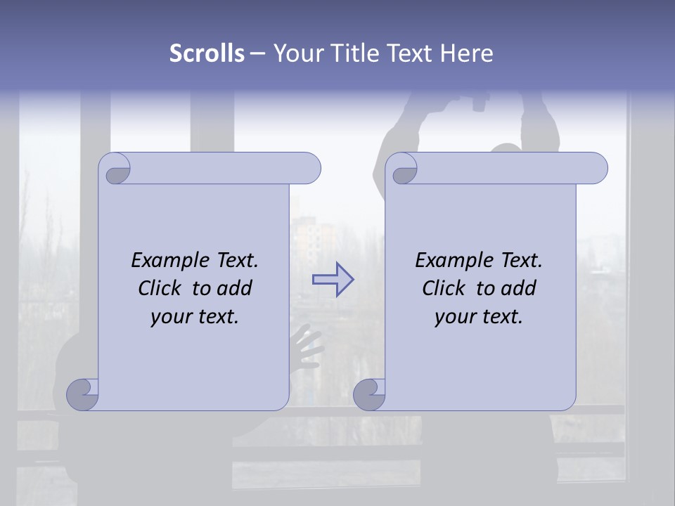 Installation Of A Window On A Background Of The House PowerPoint Template