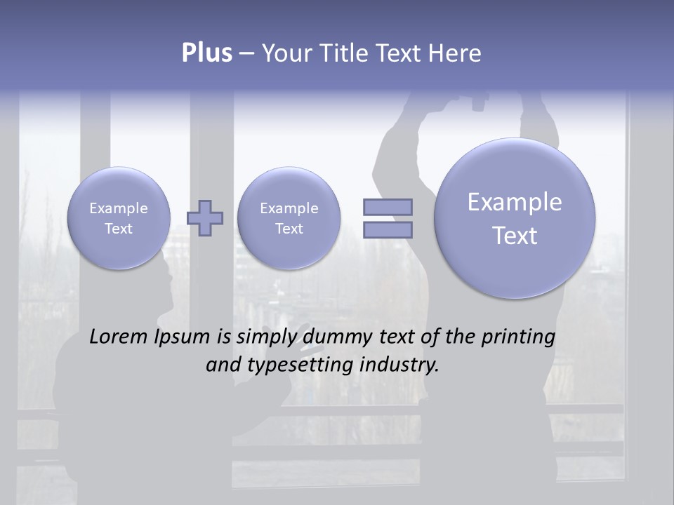 Installation Of A Window On A Background Of The House PowerPoint Template