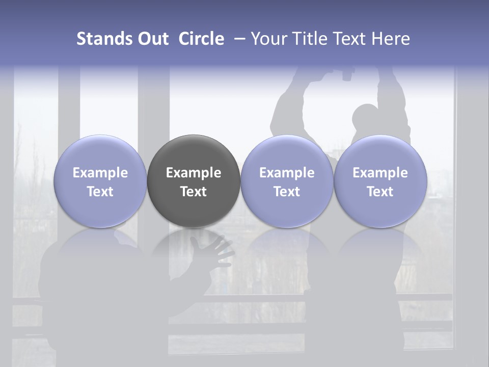 Installation Of A Window On A Background Of The House PowerPoint Template