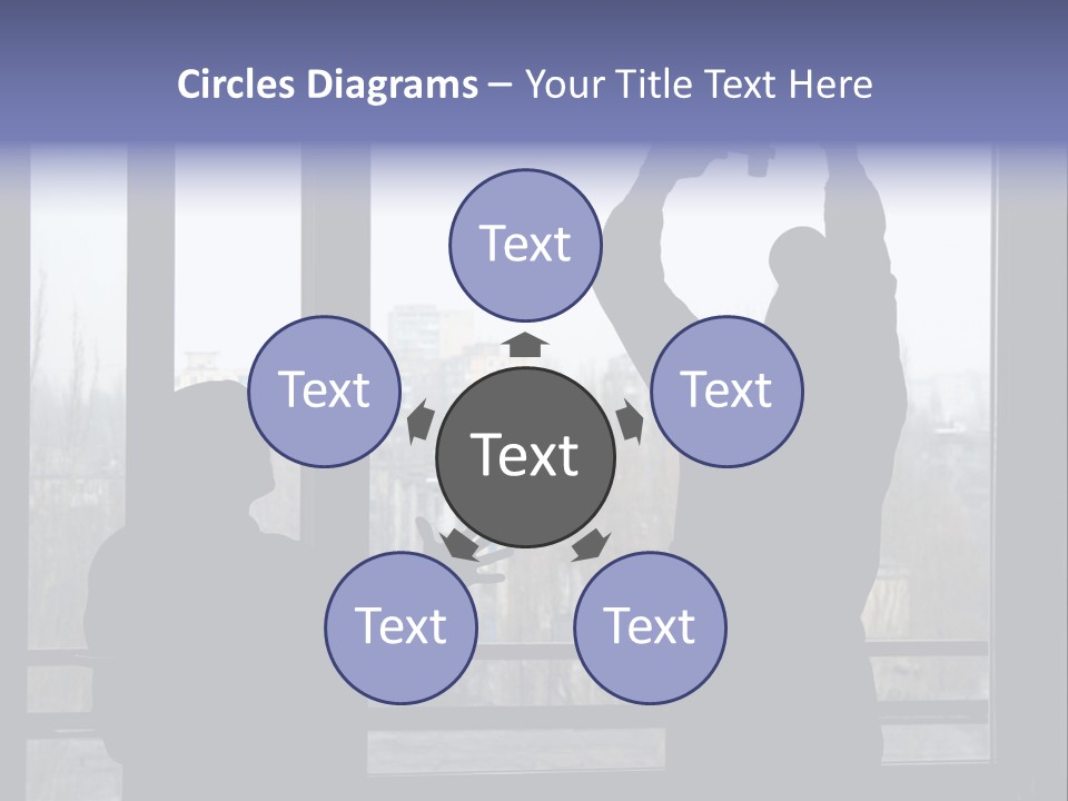 Installation Of A Window On A Background Of The House PowerPoint Template