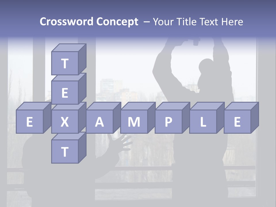 Installation Of A Window On A Background Of The House PowerPoint Template