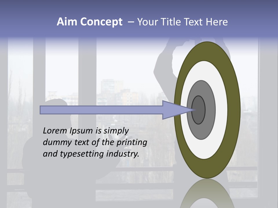 Installation Of A Window On A Background Of The House PowerPoint Template