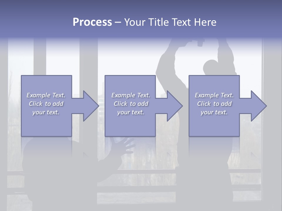 Installation Of A Window On A Background Of The House PowerPoint Template