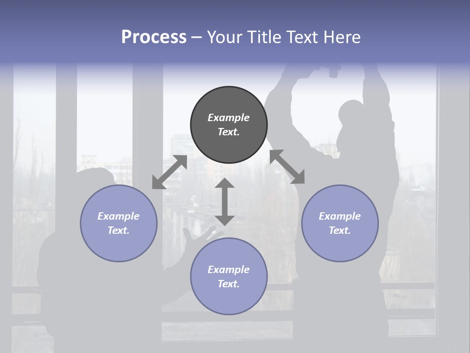Installation Of A Window On A Background Of The House PowerPoint Template