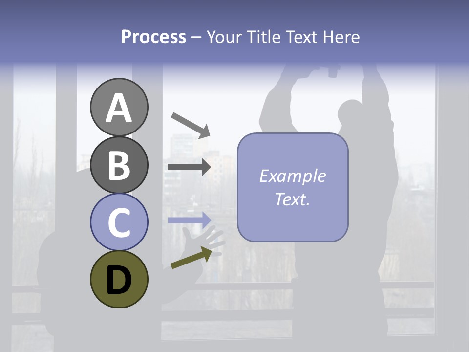 Installation Of A Window On A Background Of The House PowerPoint Template