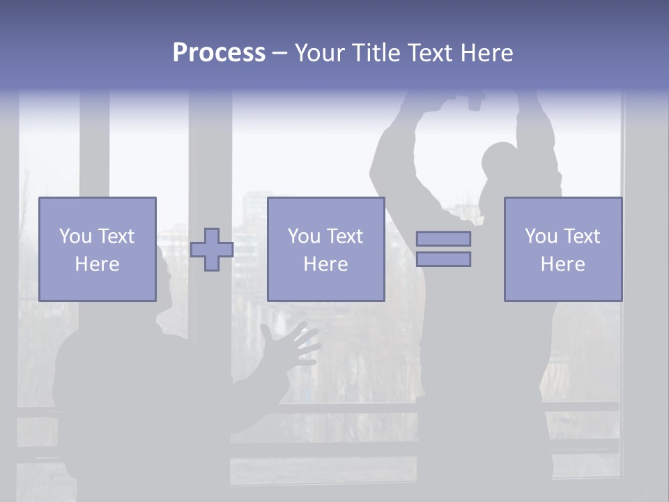 Installation Of A Window On A Background Of The House PowerPoint Template