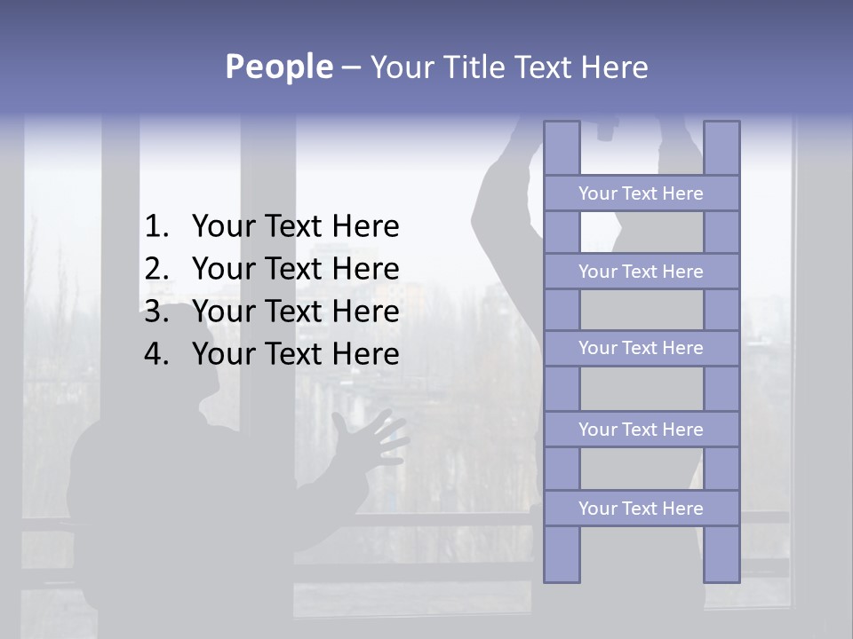 Installation Of A Window On A Background Of The House PowerPoint Template