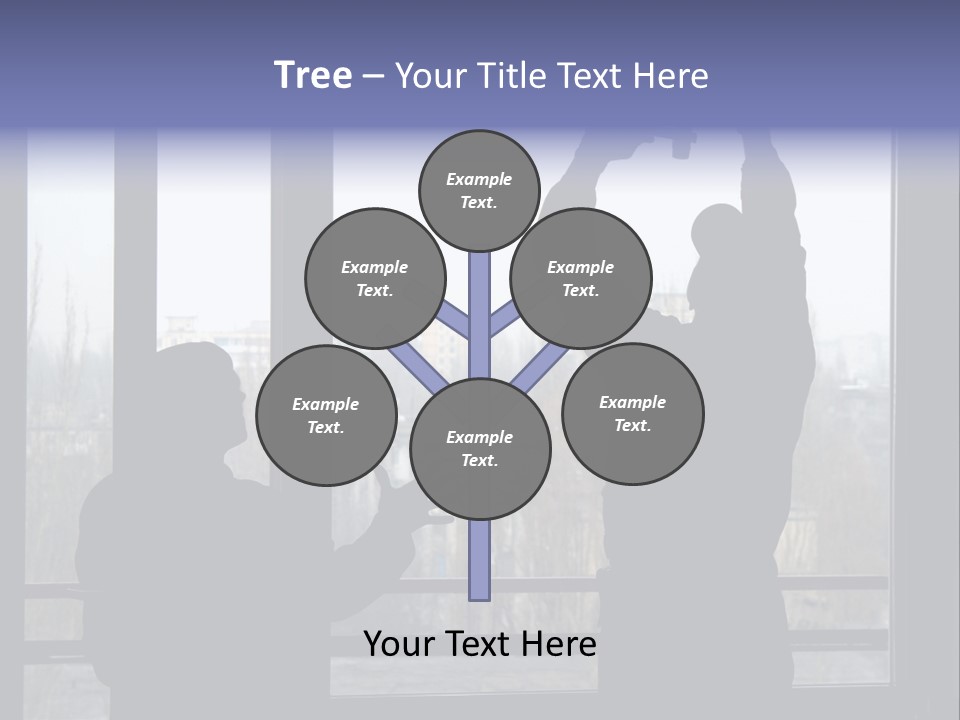 Installation Of A Window On A Background Of The House PowerPoint Template