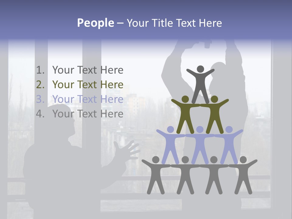 Installation Of A Window On A Background Of The House PowerPoint Template