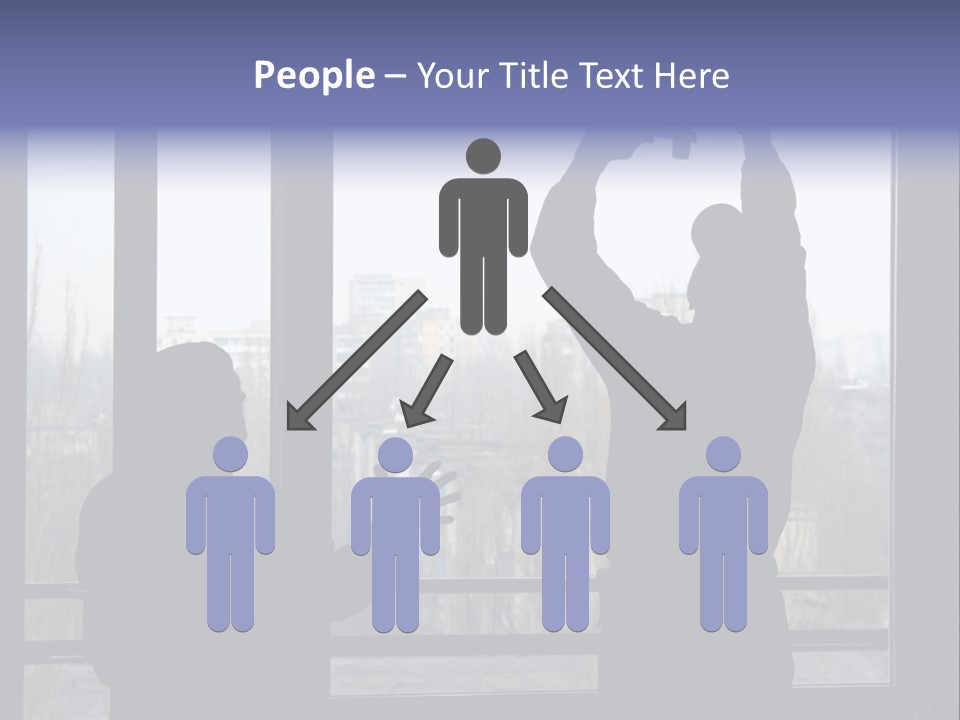 Installation Of A Window On A Background Of The House PowerPoint Template