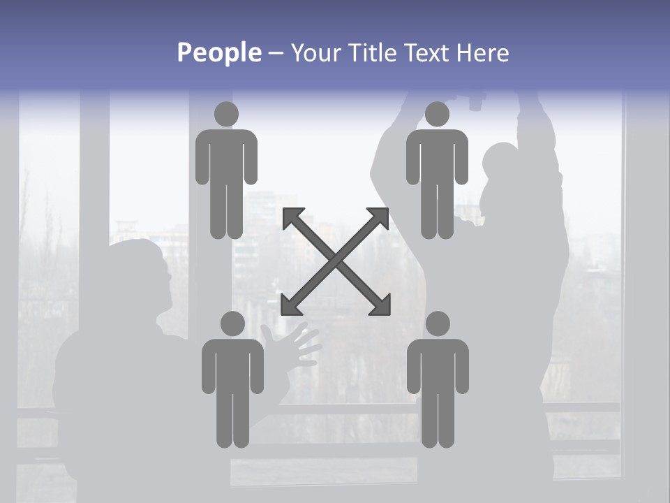 Installation Of A Window On A Background Of The House PowerPoint Template