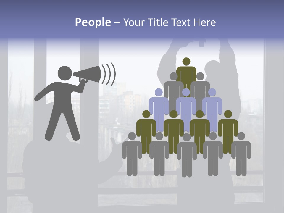 Installation Of A Window On A Background Of The House PowerPoint Template