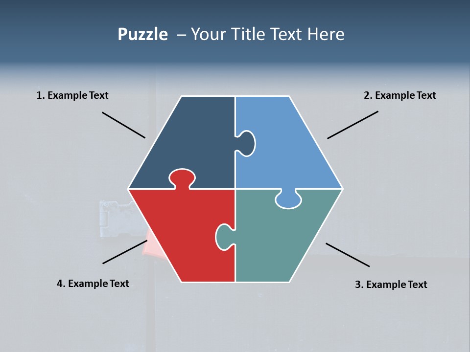 Red Lock On Black Wood Wall PowerPoint Template